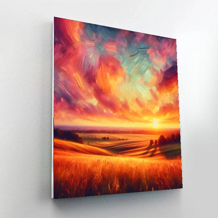 Sunset Meadows Vista Paint By Numbers Art