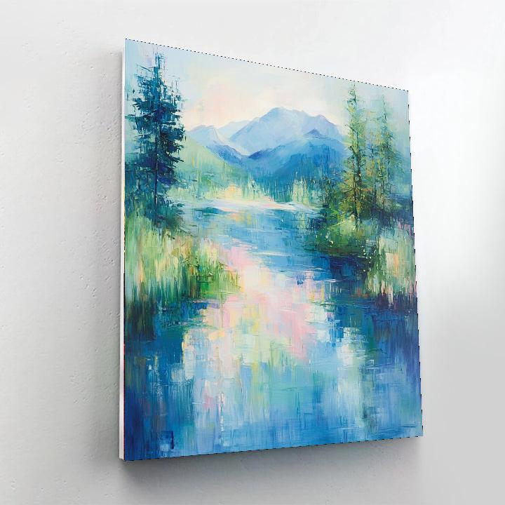 Paul Cézanne Inspired Tranquil Reflection  Paint By Numbers Kits