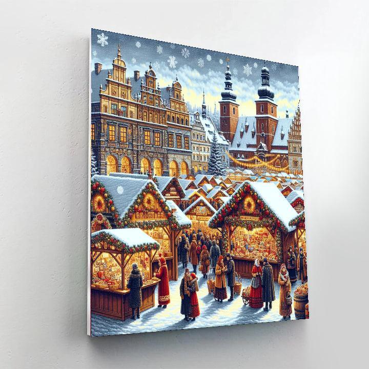 Kraków Christmas Market - Poland Numbered Painting Kits