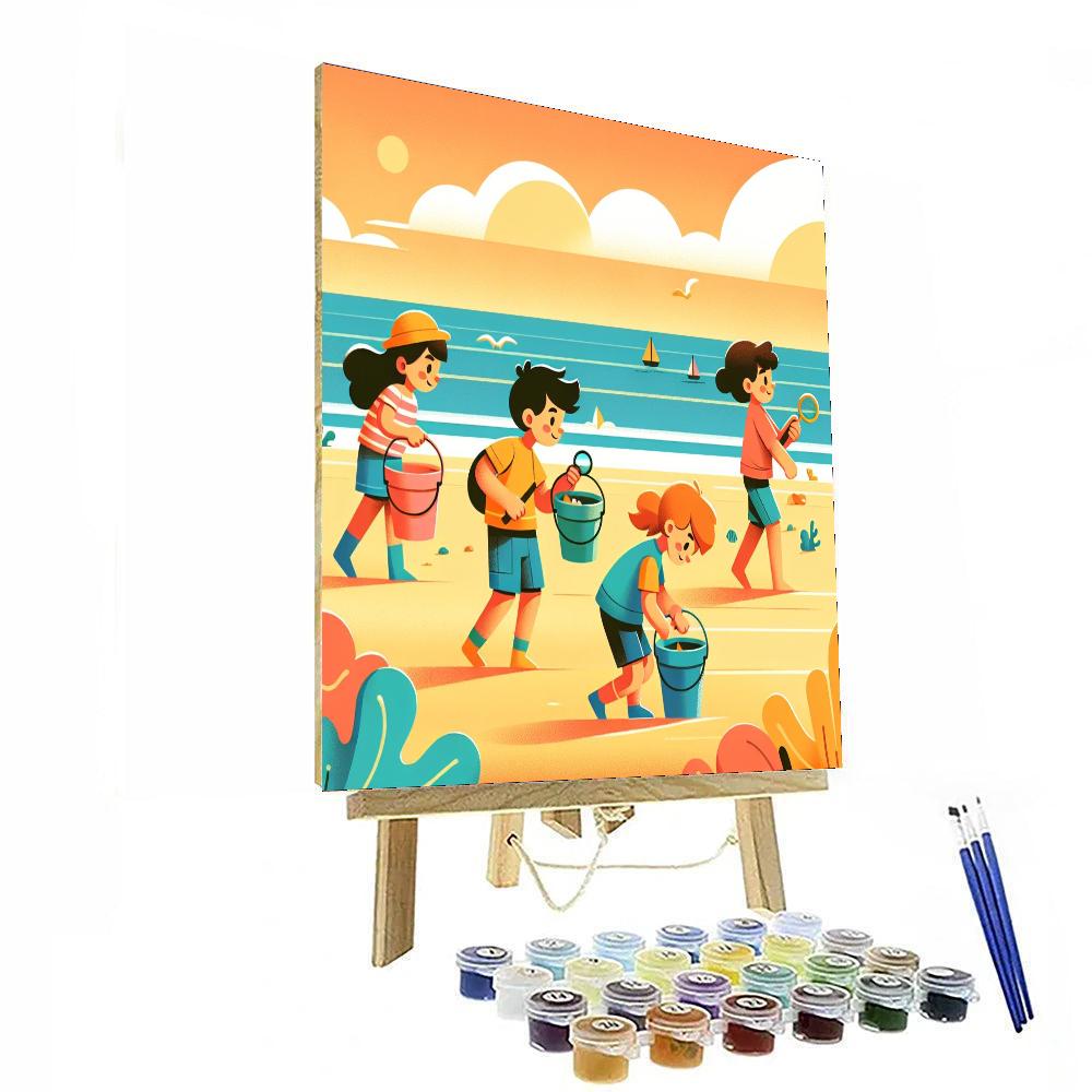 Seaside Scavenger Hunt Numbered Painting Kits