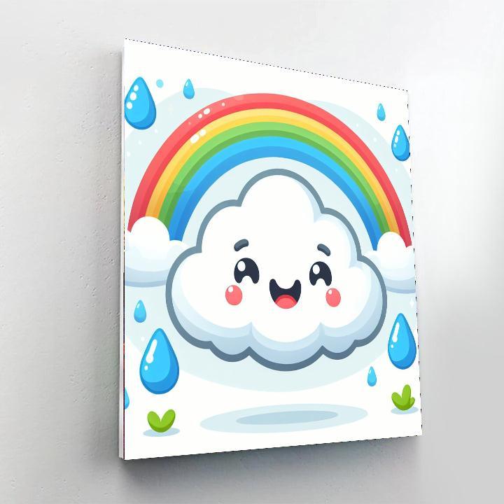 Fluffy Cloud DIY Paint By Numbers