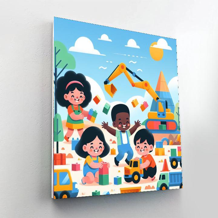 Colorful Construction Site Paint By Color