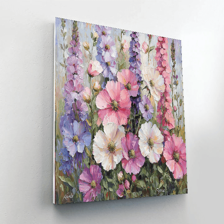Renoir Inspired Blissful Floral Harmony  Number Painting