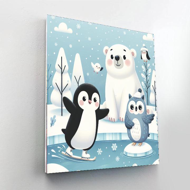Winter Critters Paint By Numbers Art