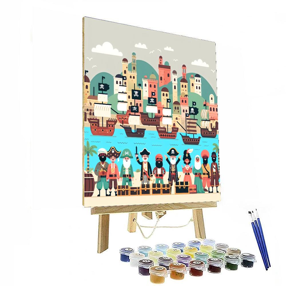 Pirate Port Paint By Numbers Art