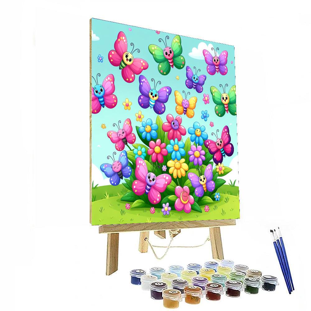 Joyful Butterfly Ball Paint By Numbers Art