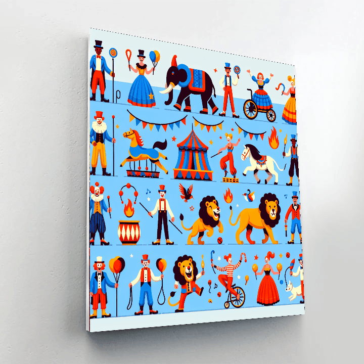 Joyful Circus Extravaganza Paint By Numbers Kits