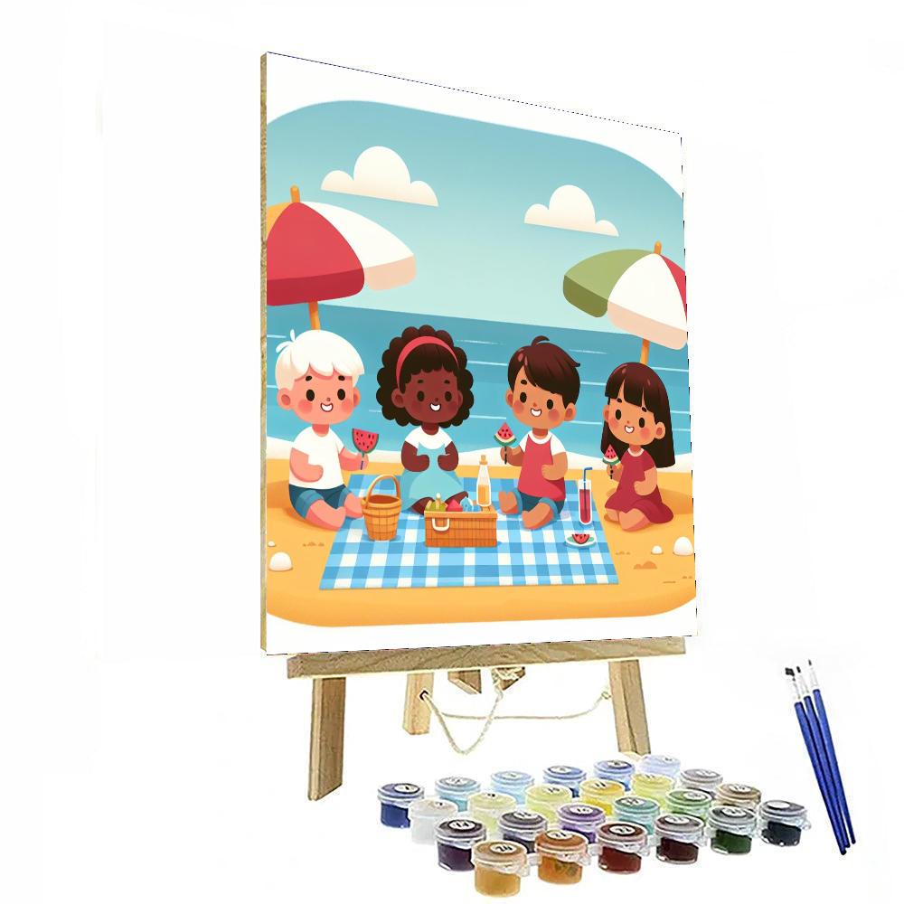 Seaside Picnic Party Numbered Painting Kits