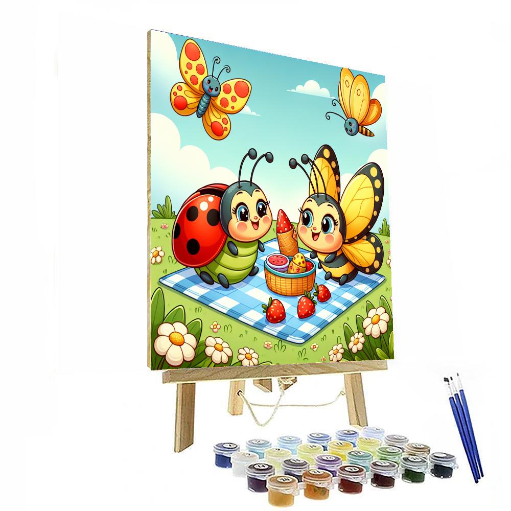 Cuddle Bug Picnic Paint By Numbers Art
