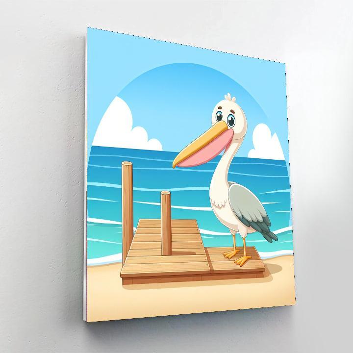 Prudent Pelican Painting By Numbers Kit