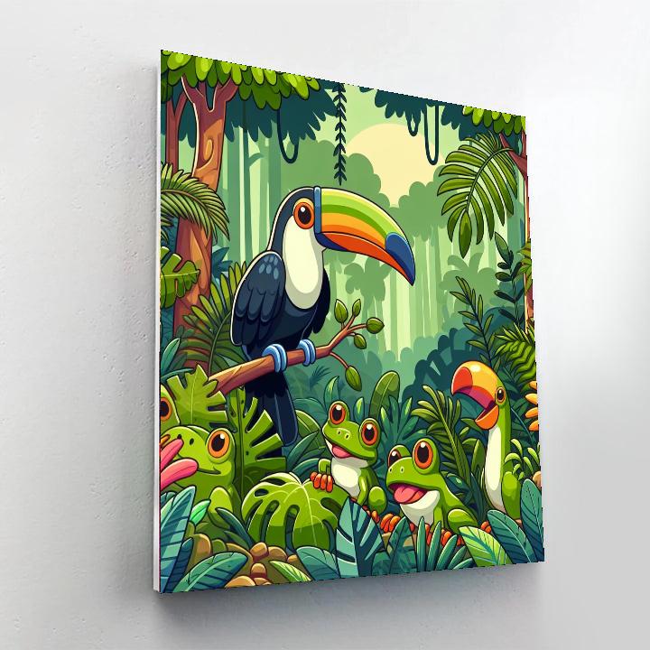 Hidden Rainforest Number Painting