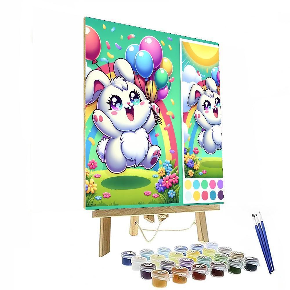 Excited Bunny DIY Paint By Numbers