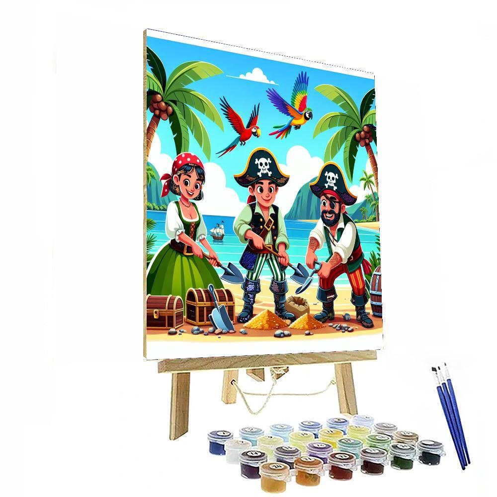 Pirate Island Treasure DIY Paint By Numbers