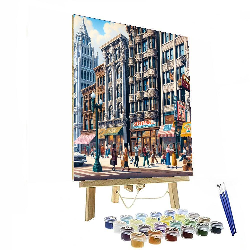 Retro Urban Streetscape - DIY Painting By Numbers Kit – Artistry Rack