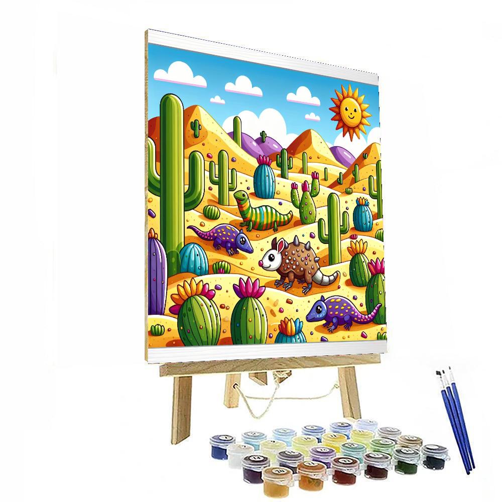 Cactus Kingdom Adventure Painting By Numbers Kit