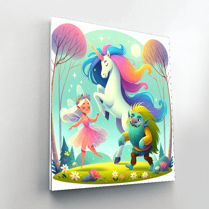 Delightful Fantasy Creatures Painting Number Kit