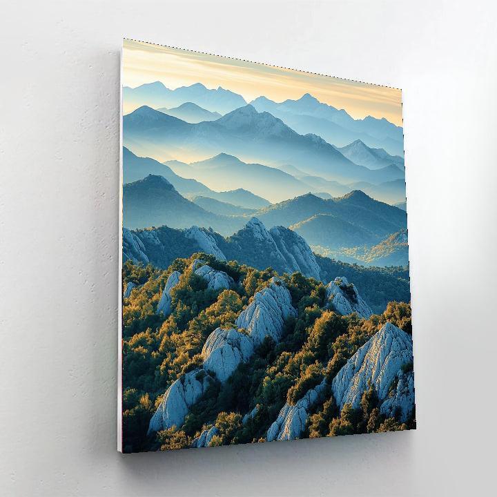 Michelangelo Inspired Serenity Of Timeless Peaks  Painting By Numbers Kit