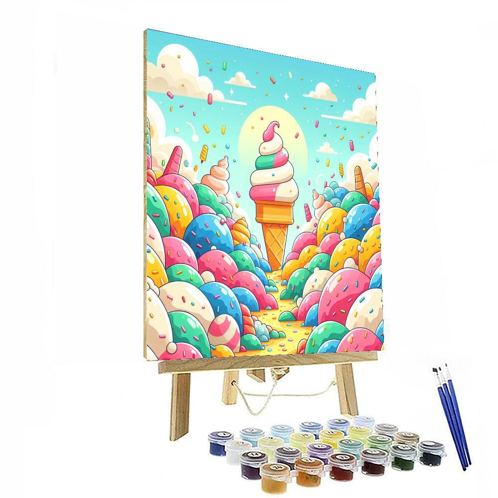 Magical Ice Cream Land Numbered Painting Kits