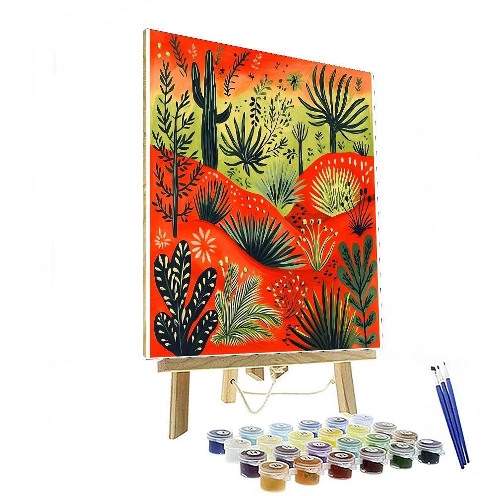 Frida Kahlo Inspired Symbolic Wilderness  Painting By Numbers Kit