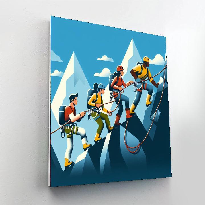 Mountain Climbing Adventure Paint By Numbers Art