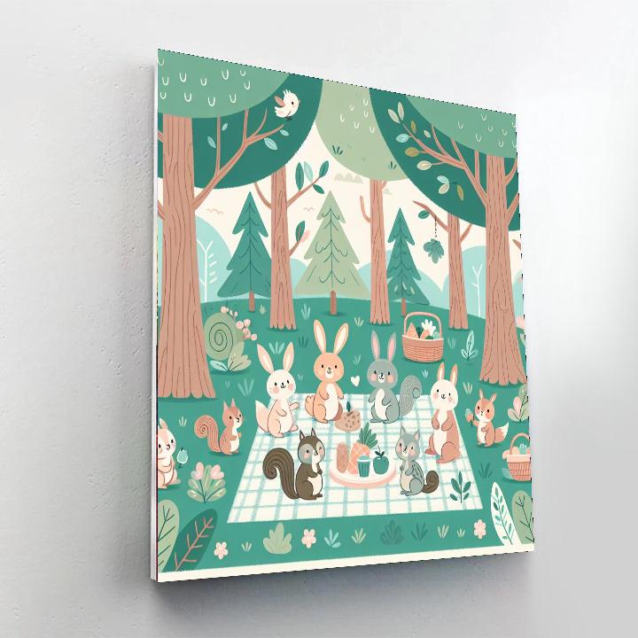 Woodland Friends Picnic Paint By Number