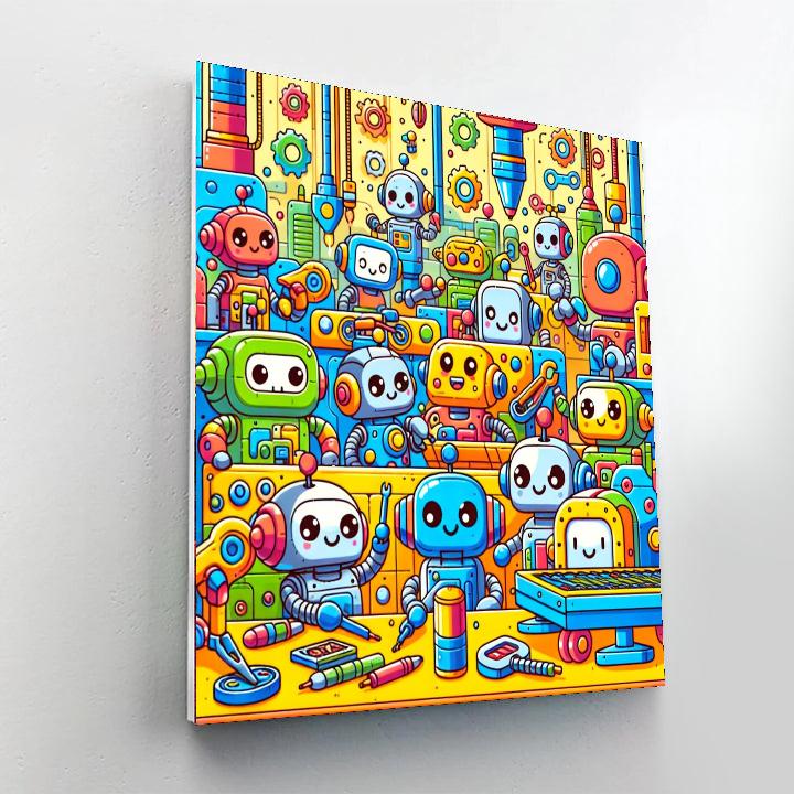 The Happy Robot Factory DIY Paint By Numbers