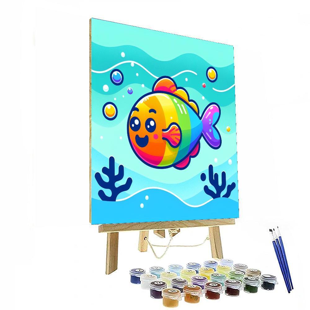 Brilliant Rainbow Fish Paint By Numbers