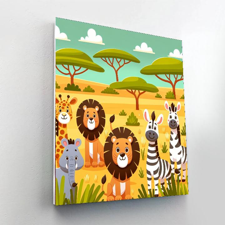 Safari Animal Bonanza DIY Paint By Numbers