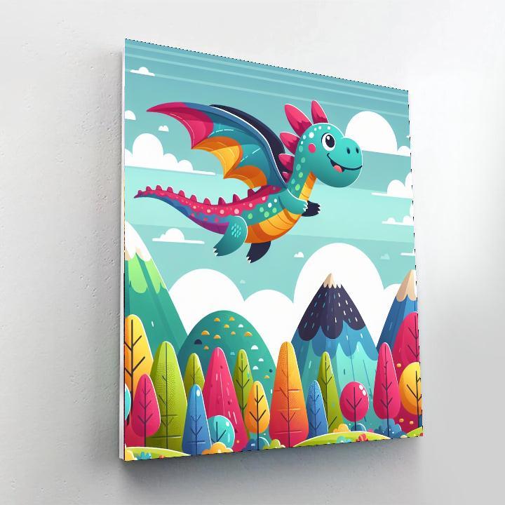 Friendly Dragon On A Quest DIY Paint By Numbers