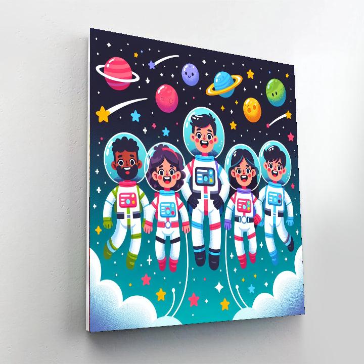 Charming Space Exploration Paint By Numbers Art