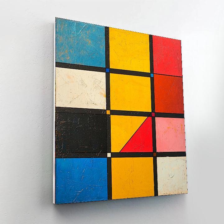 Piet Mondrian Inspired Jazz In Color  Painting By Numbers Kit