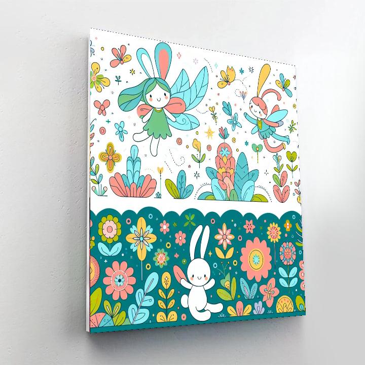 Enchanted Garden Frolic Paint By Numbers Art