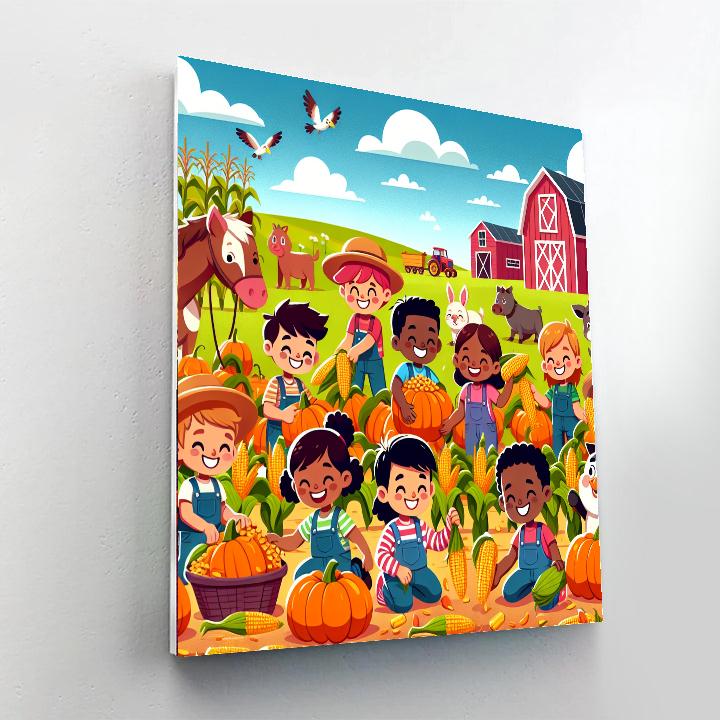 Happy Harvest Farm Paint By Numbers Art