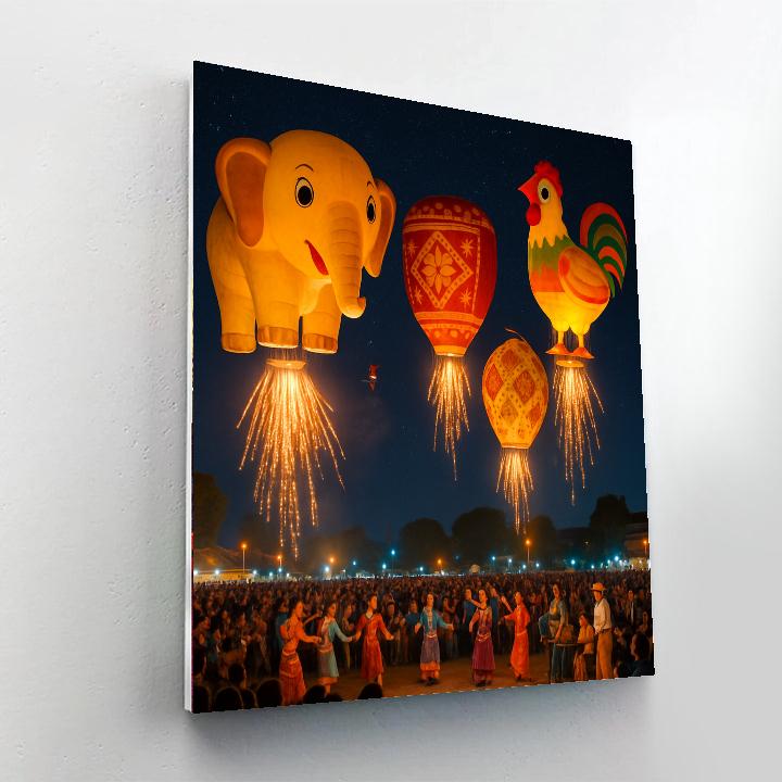 Balloon Fiesta - Taunggyi, Myanmar Numbered Painting Kits