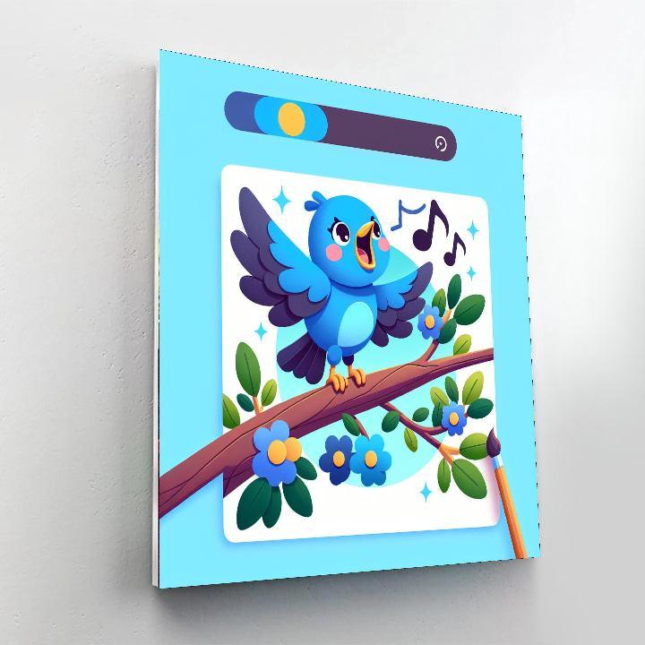 Blissful Bluebird Numbered Painting Kits