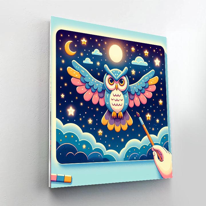 Adventurous Owl's Night Flight Paint By Numbers Kits