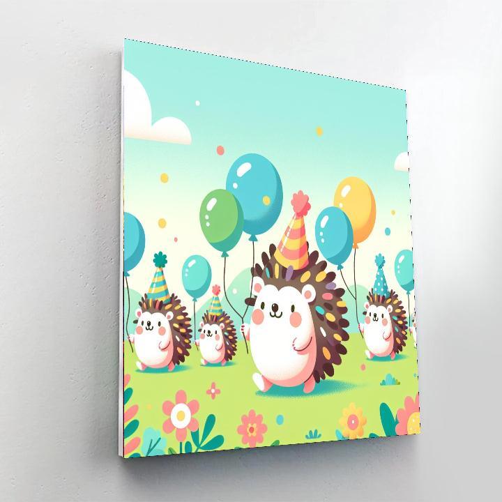 Happy Hedgehog Parade Paint By Color