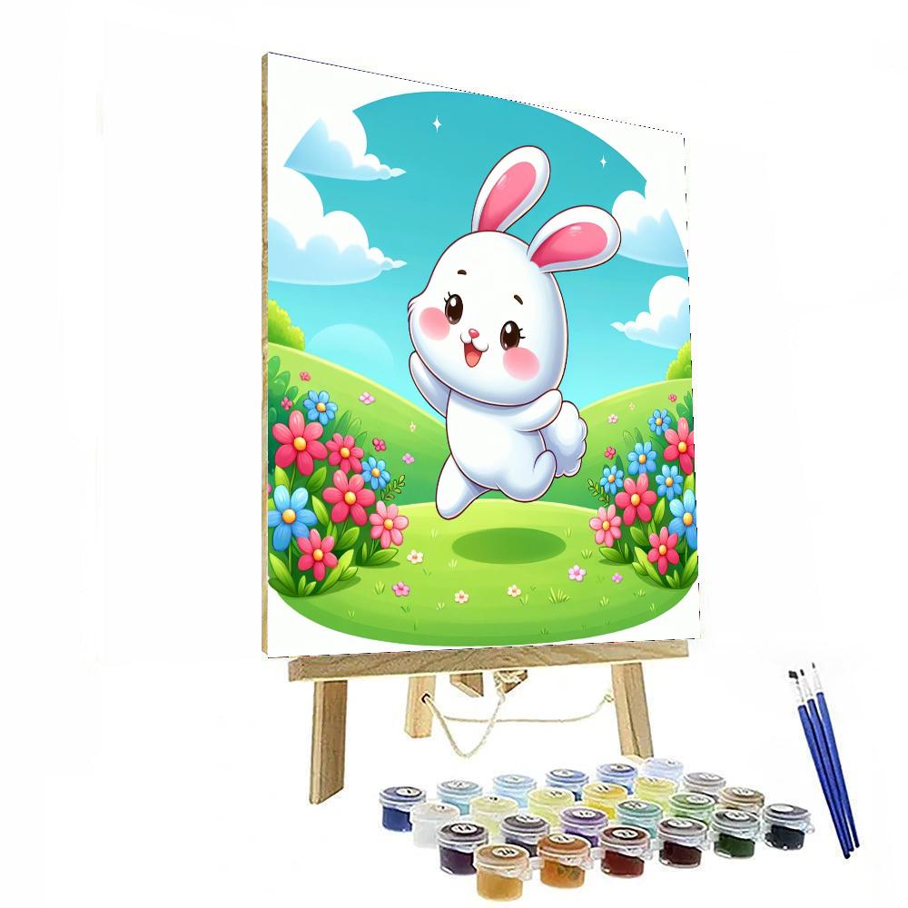 Adorable Bouncing Bunny Numbered Painting Kits