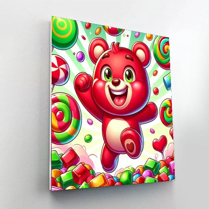 Bouncing Candy Gummy Bear DIY Paint By Numbers