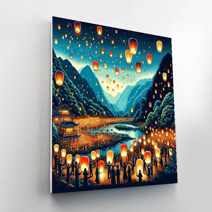 Lantern Festival - Pingxi, Taiwan DIY Paint By Numbers