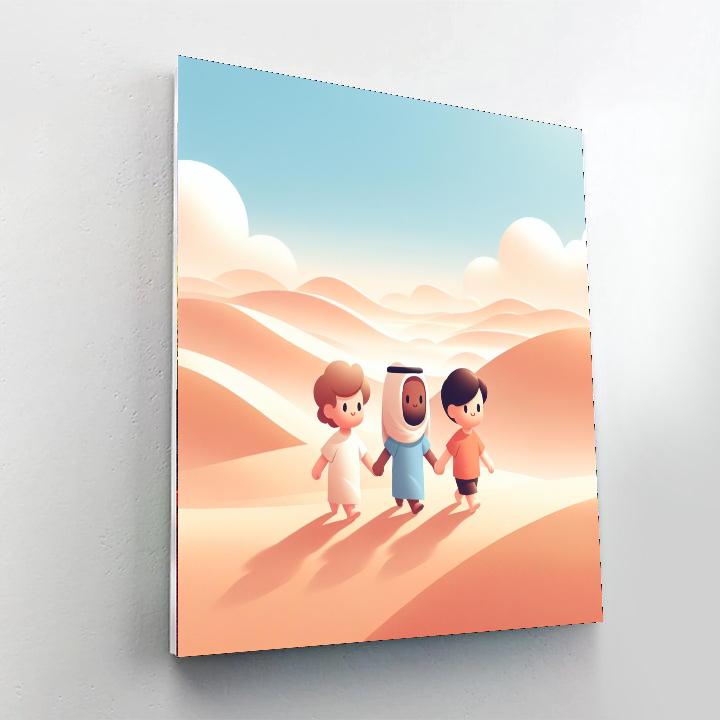 Serene Sand Dune Stroll Numbered Painting Kits