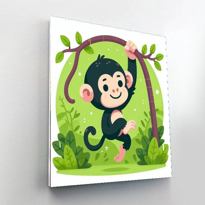 Cheeky Chimpanzee Paint By Color
