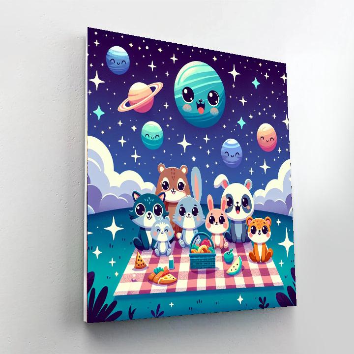 Magical Starry Night Picnic Paint By Numbers