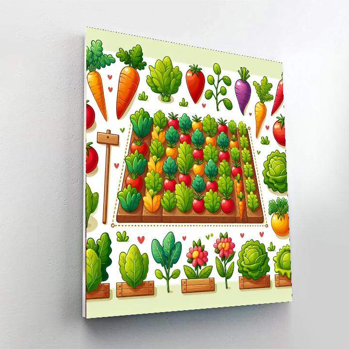Vibrant Vegetable Patch Paint By Color