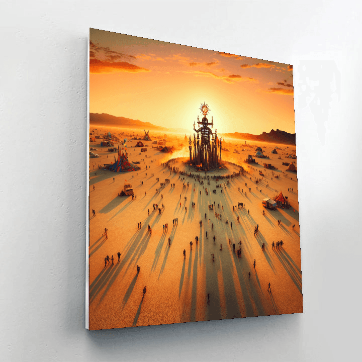 Burning Man - Black Rock City, Nevada, Usa Numbered Painting Kits