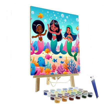 Mermaid Lagoon Mystery Paint By Number