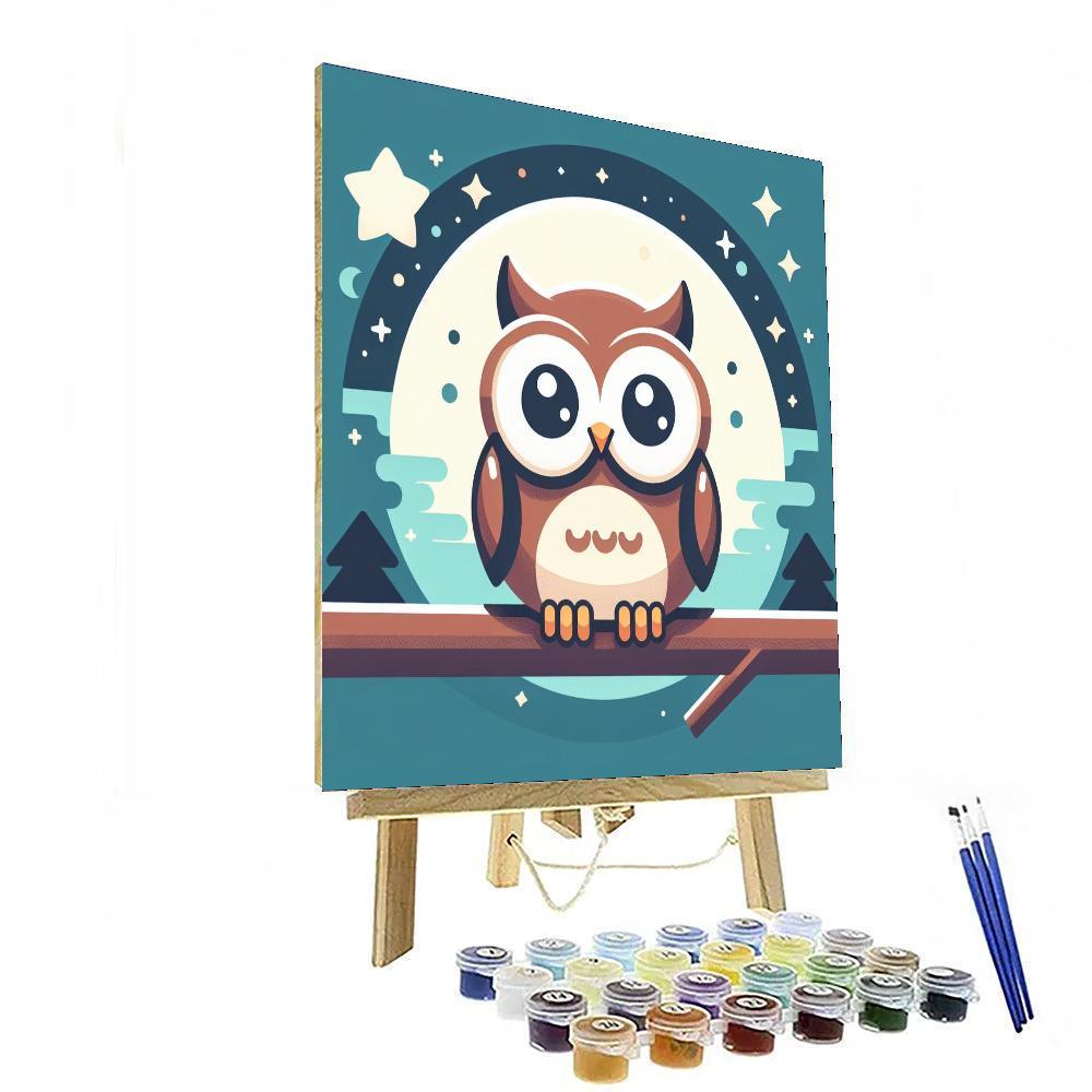 Happy Owl Paint By Numbers