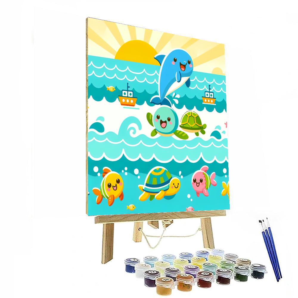 Coastal Critter Cruise Paint By Color