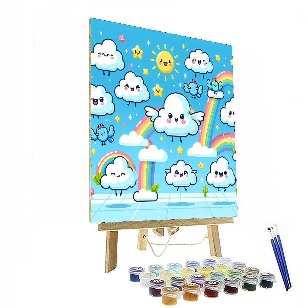 Magical Adventure In The Clouds Number Painting