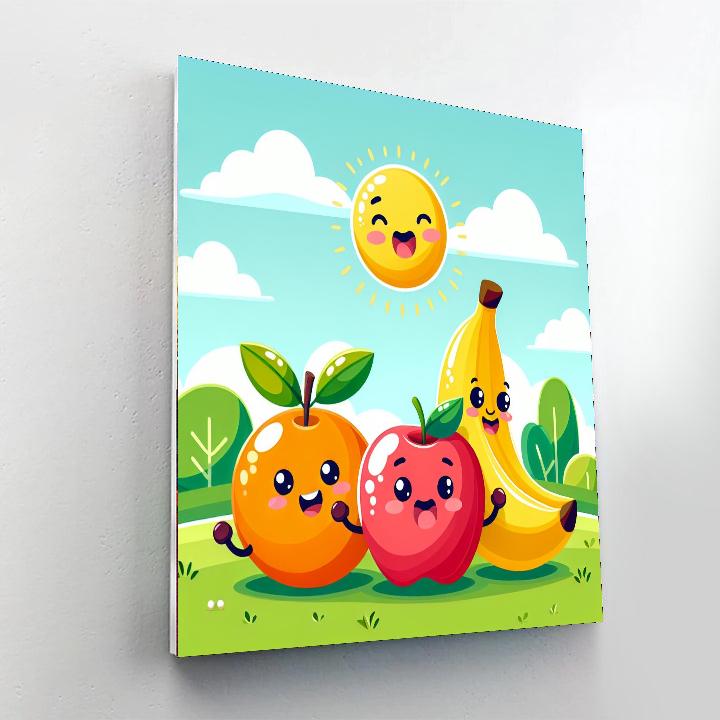 Super Fun Fruit Fiesta Painting Number Kit